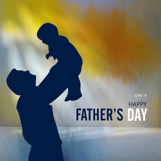 Happy Father's Day Calligraphy greeting card Banner Design