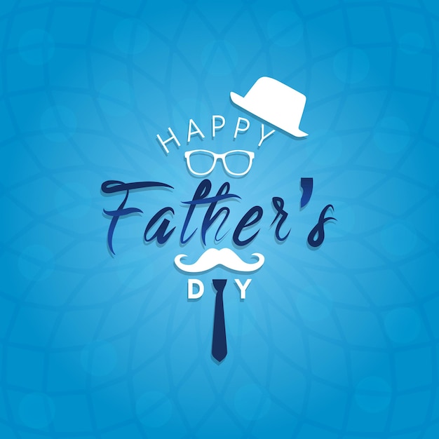 Happy Father's Day Calligraphy greeting card Banner Design