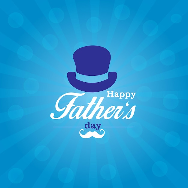 Vector happy father's day calligraphy greeting card banner design