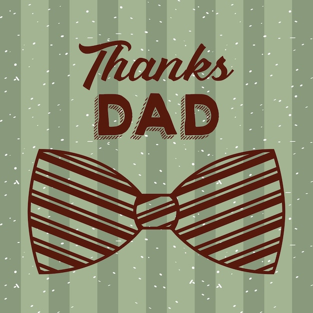 happy father's day card with bow tie icon