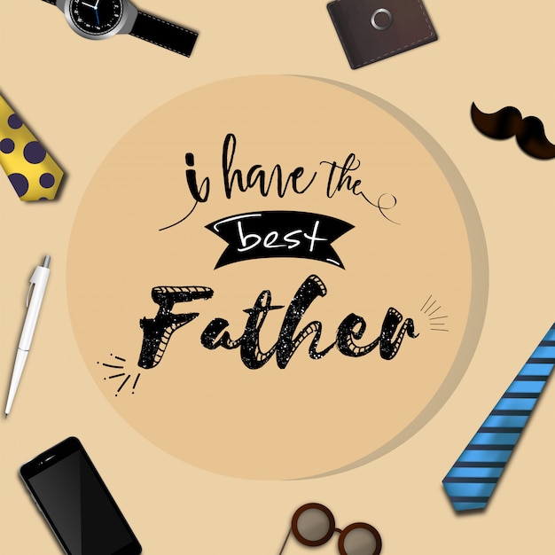 Vector happy father's day celebration concept