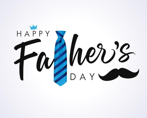 Happy Father's day creative inscription Text logo Typographic design