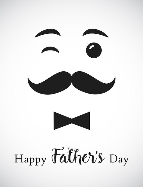 Happy Father's day creative postcard Fathers Day web smile Greeting card design