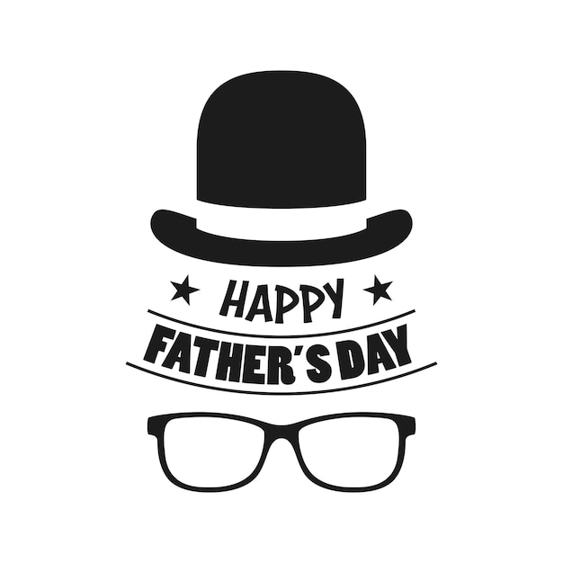 Happy Father's Day design on white background