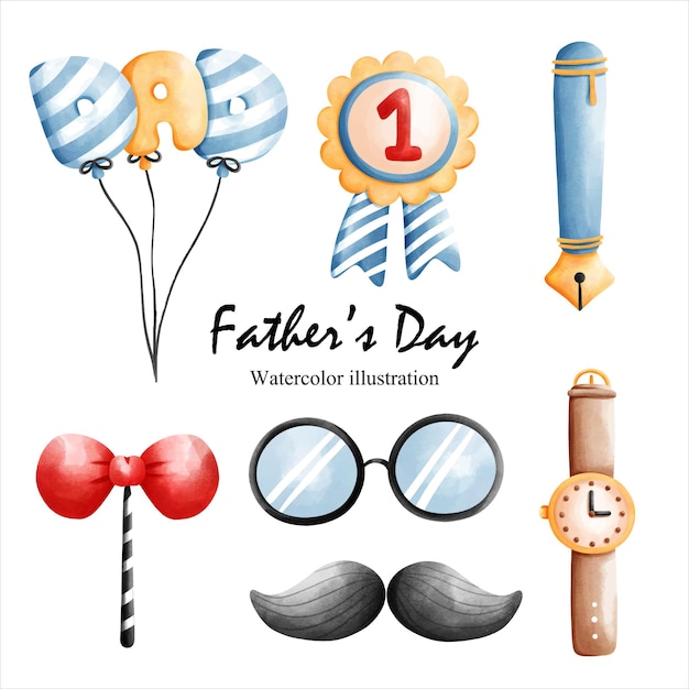 Vector happy father's day element vector illustrationxa