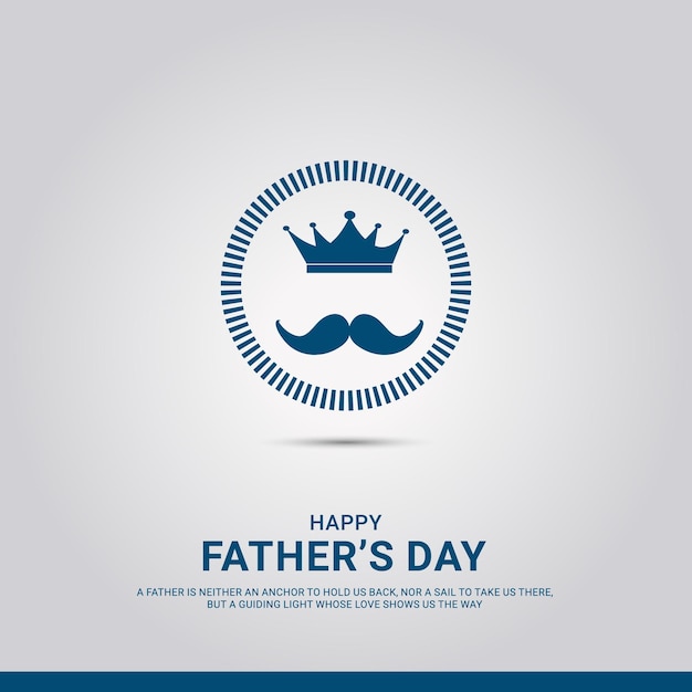 Happy father's day father mustache free vector