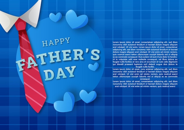 Happy father's day greeting card background design