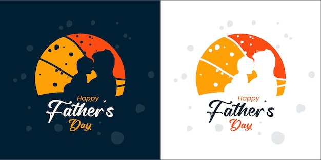 Happy father's day greeting card design