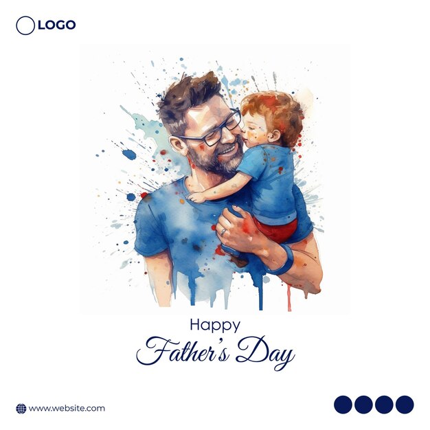 Happy Father's Day greeting template