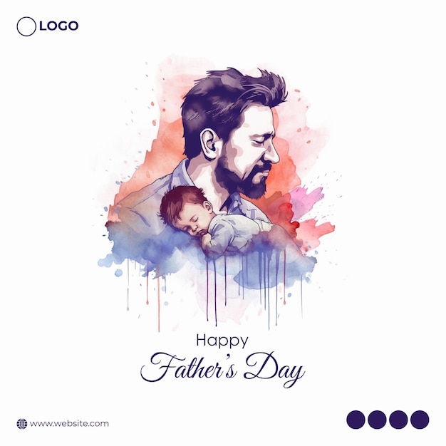 Happy Father's Day greeting template