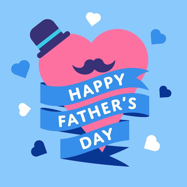 Vector happy father's day greetings illustration