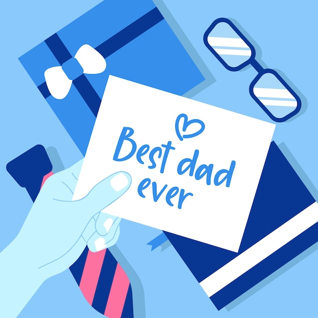 Vector happy father's day greetings illustration