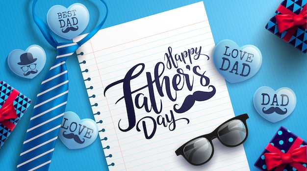 Vector happy father's day illustration