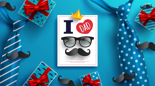 happy father's day illustration