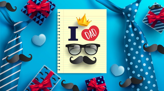 happy father's day illustration