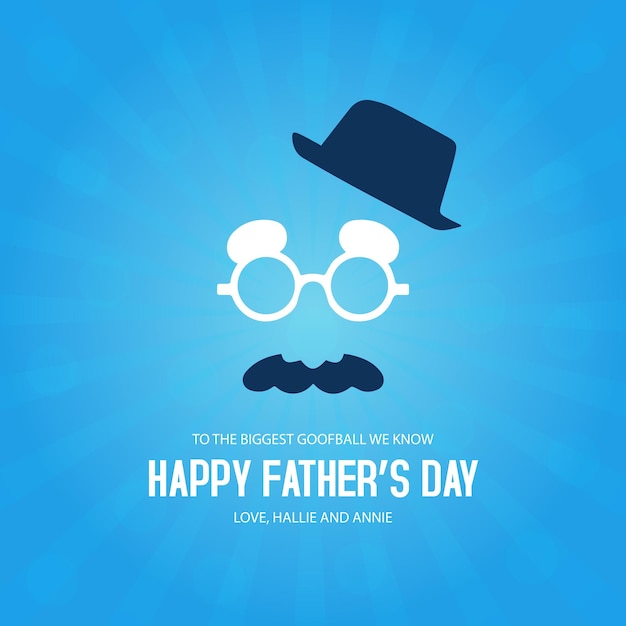 Happy Father's Day Kalligrafie wenskaart Banner Design