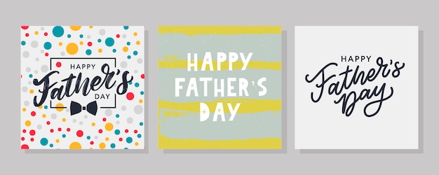 Happy father's day. lettering. banner