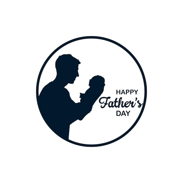 Vector happy father's day logo design