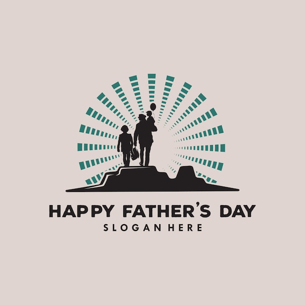 Happy Father's Day logo ontwerp vector sjabloon