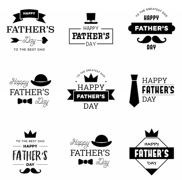 Vector happy father's day logo