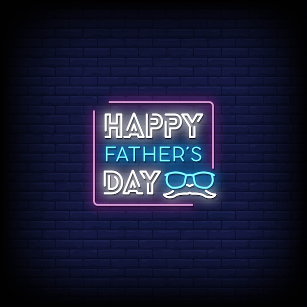 Happy Father's Day Neon Signs stijl tekst