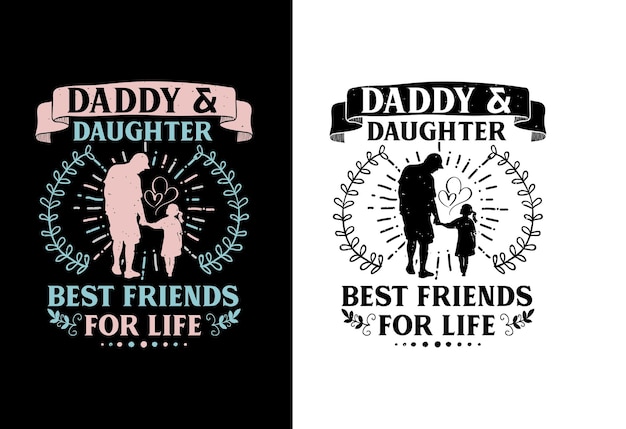 Vector happy father's day papa dad typography creative t shirt design