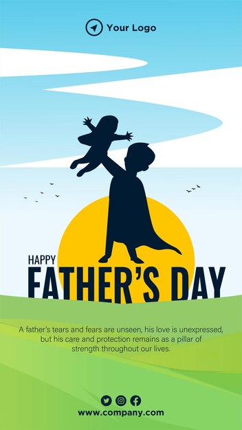 Happy father's day portrait template design