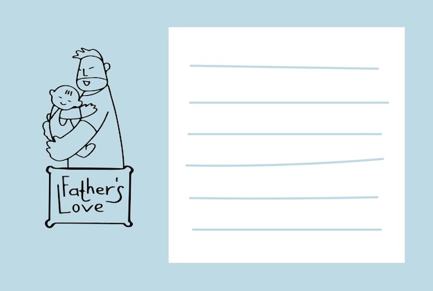 happy father's day poster and banner template with hands big and small