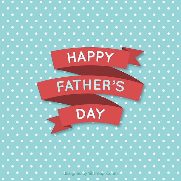 Happy father's day ribbon card