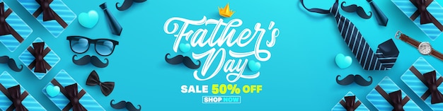 Happy father's day sale banner