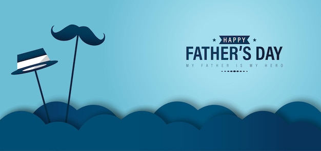 Happy father's day text, vector illustration.