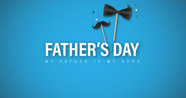 Happy father's day text, vector illustration.