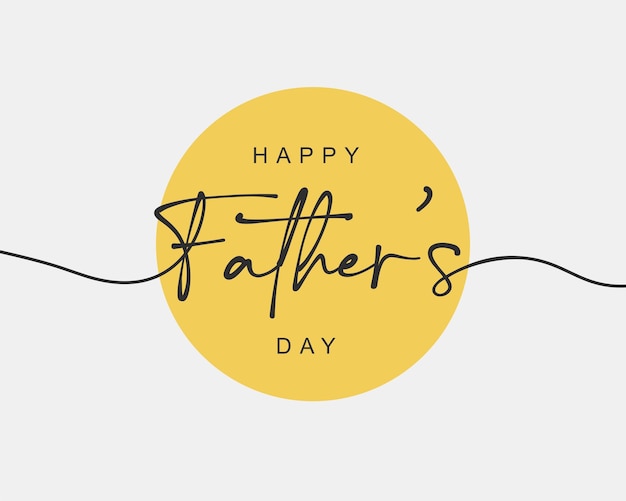 Vector happy father's day typography logo design