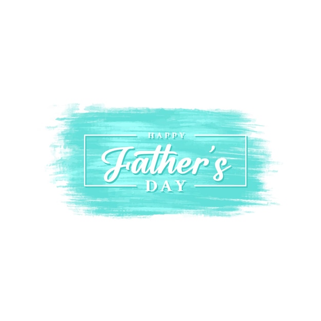 happy father's day watercolor stroke card design