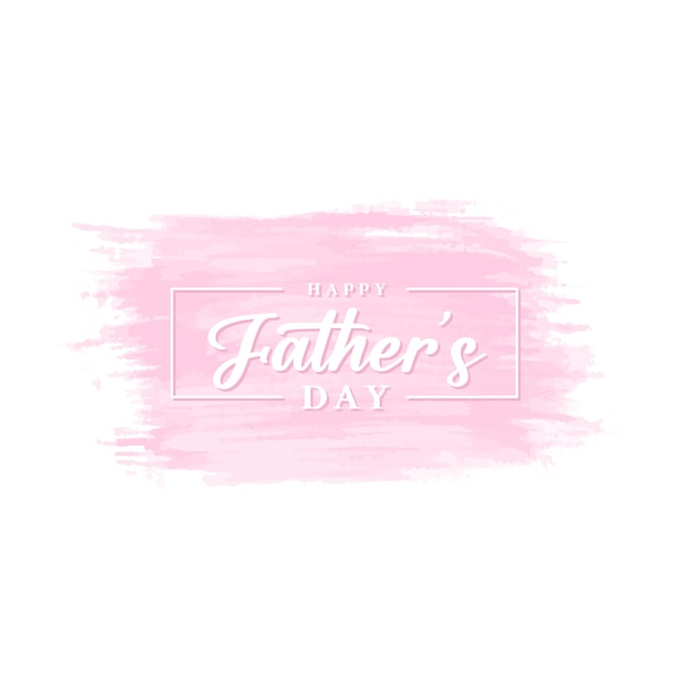 Happy father's day watercolor stroke card design