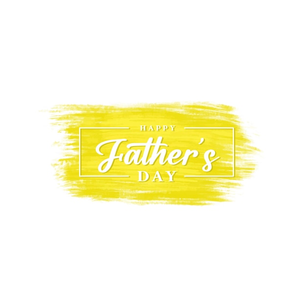 Happy father's day watercolor stroke card design