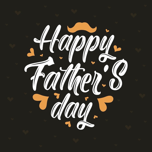 Happy father's day white font premium design