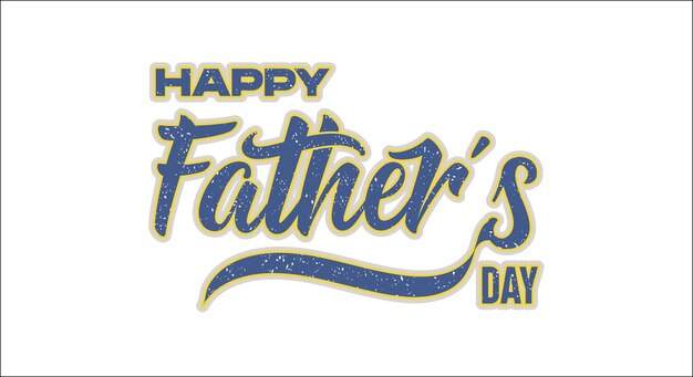 Vector happy father39s day groet ontwerp belettering voor sticker poster banner elementen