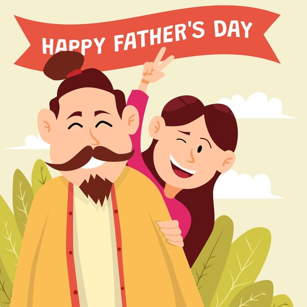 幸せなFather39s日のイラスト