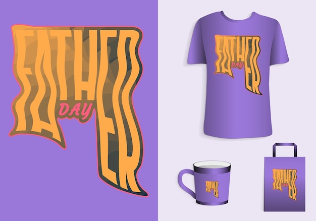 Happy father39s day typography poster tshirt mug tote bag merchandise printable illustration