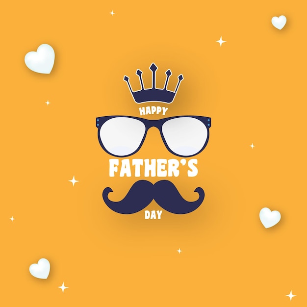 Happy fathers day background with crown