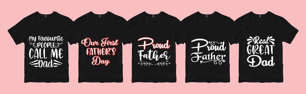 Happy Fathers Day-belettering voor vintage typografie van cadeaubonnen