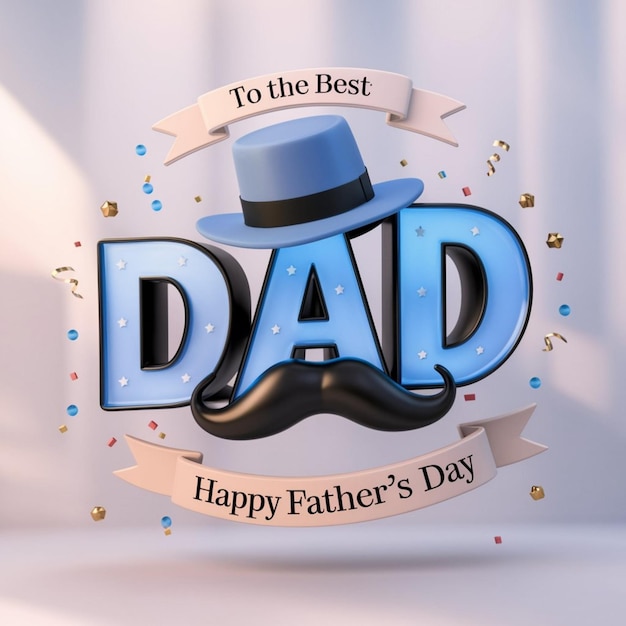 Vector happy fathers day to the best dad instagram post template design vector illustration