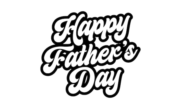 Happy Fathers Day Calligraphy design vector Vector illustration