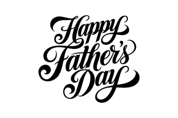 Happy Fathers day calligraphy text design