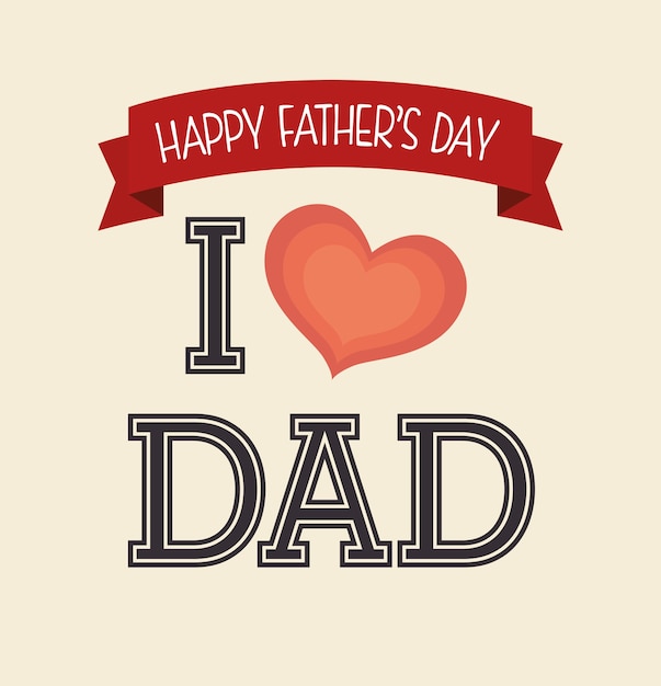 Happy fathers day card design.