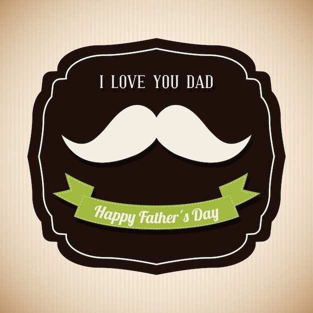 Vector happy fathers day card design.