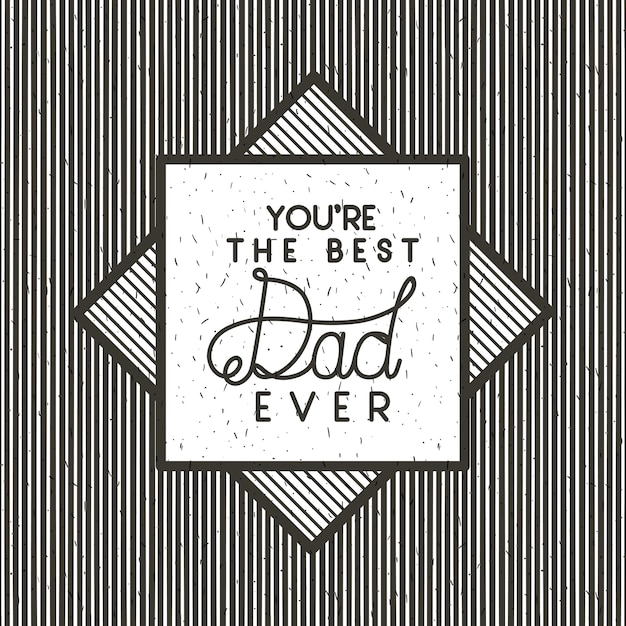 happy fathers day card emblem