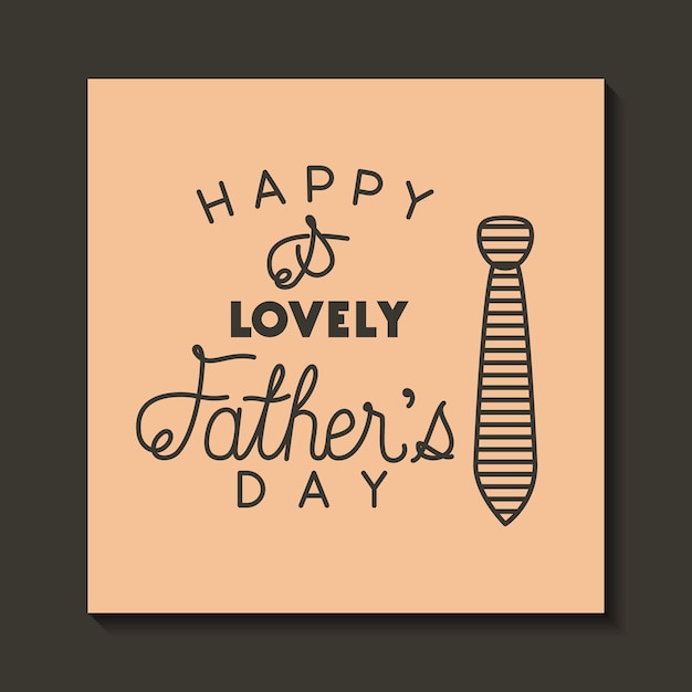 happy fathers day card with elegant neck tie