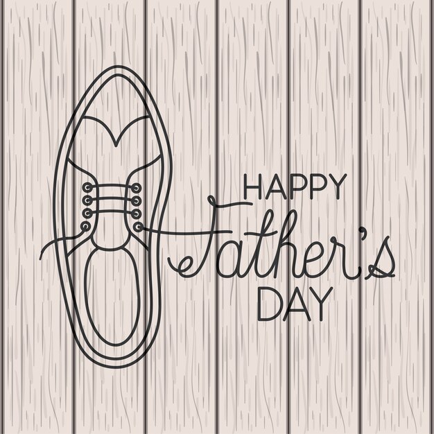 Happy fathers day card with elegant shoes